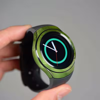 برچسب ماهوت طرح Green_Crystal_Marble مناسب برای ساعت هوشمند سامسونگ Galaxy Gear S2