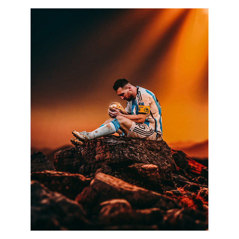 تابلو شاسی مدل لیونل مسی | دنیای قاب