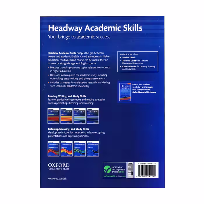 کتاب Headway Academic Skills Level 1 (Writing &amp; Reading) اثر Richard Harrison انتشارات آرماندیس