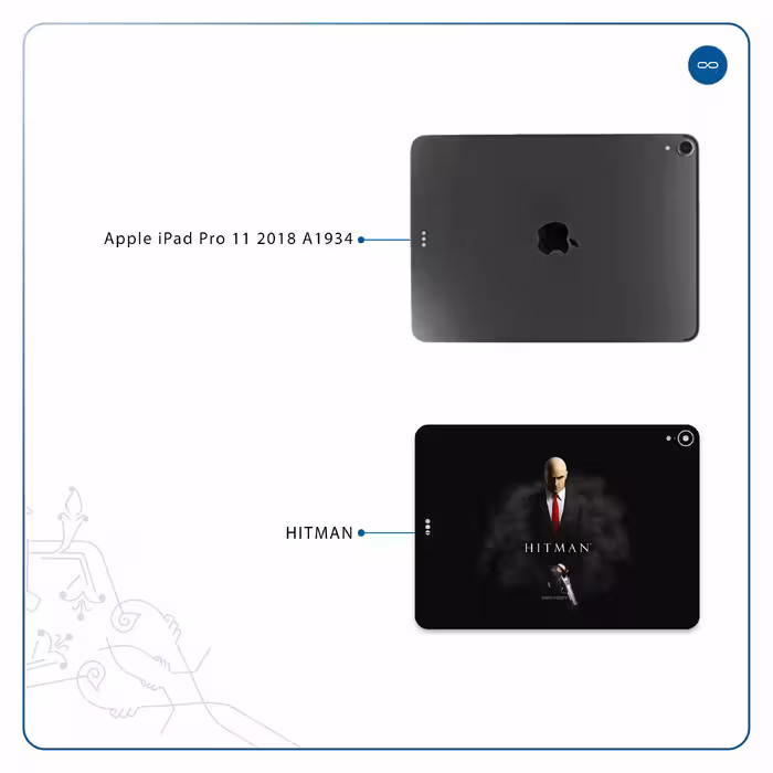 برچسب پوششی ماهوت مدل Hitman-Game مناسب برای تبلت اپل iPad Pro 11 2018 A1934