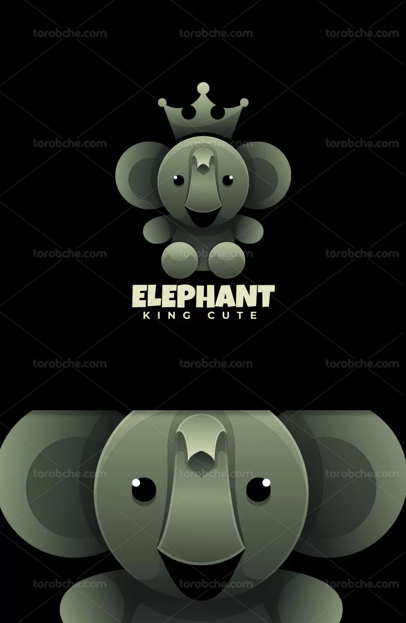 وکتور لوگو فیل انتزاعی | گرافیک با طعم تربچه