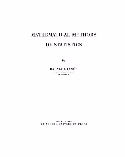 خرید و دانلود نسخه کامل کتاب Mathematical methods of statistics