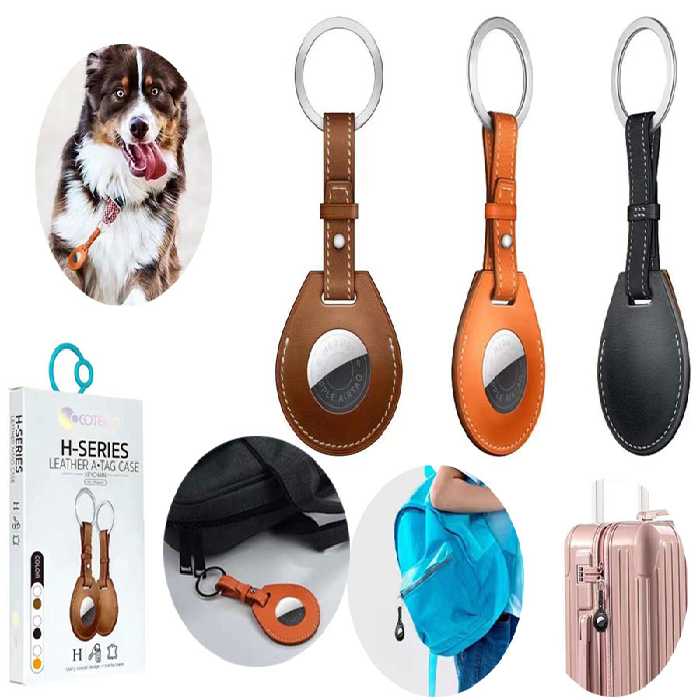 کاور نگهدارنده ایرتگ چرم اصل کوتتسی Coteetci H series Air Tag Anti-theft locator case 86003