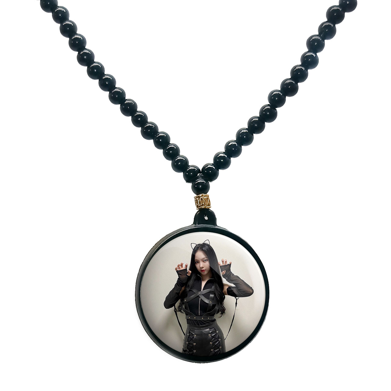 گردنبند پرمانه طرح aespa کد pmd.18701 مدل دو طرفه