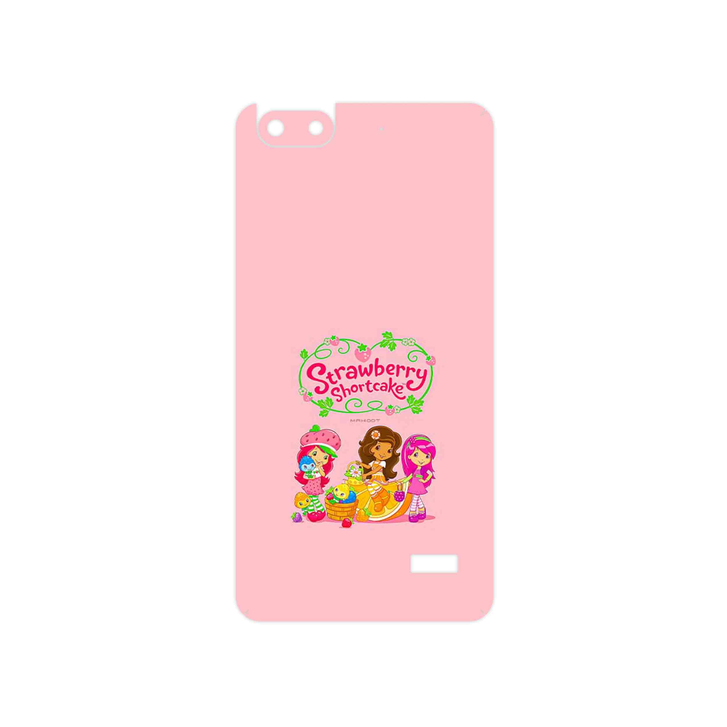 برچسب پوششی ماهوت مدل Strawberry Shortcake مناسب برای گوشی موبایل آنر 4C