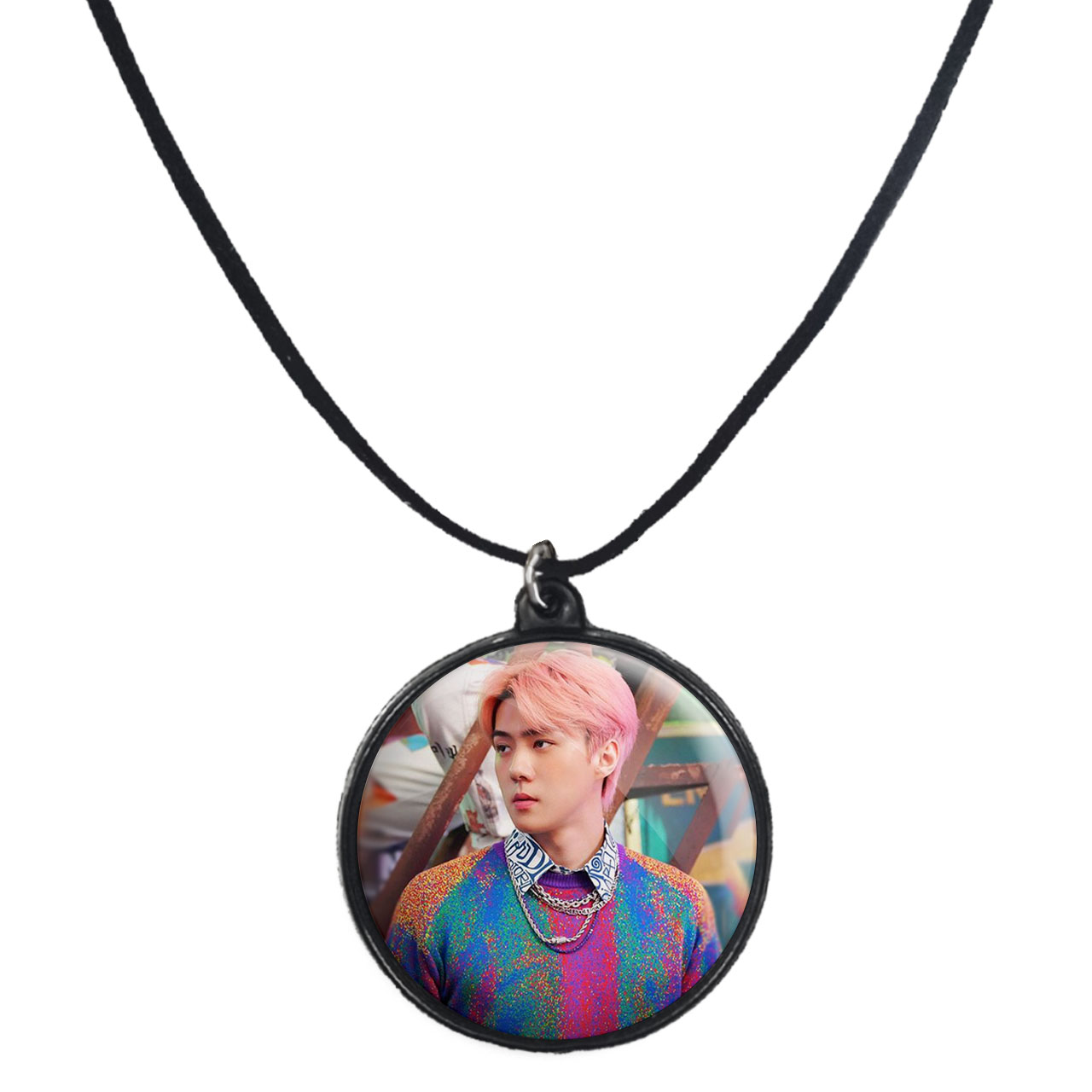 گردنبند پرمانه طرح exo کد pmb.14136 مدل دو طرفه