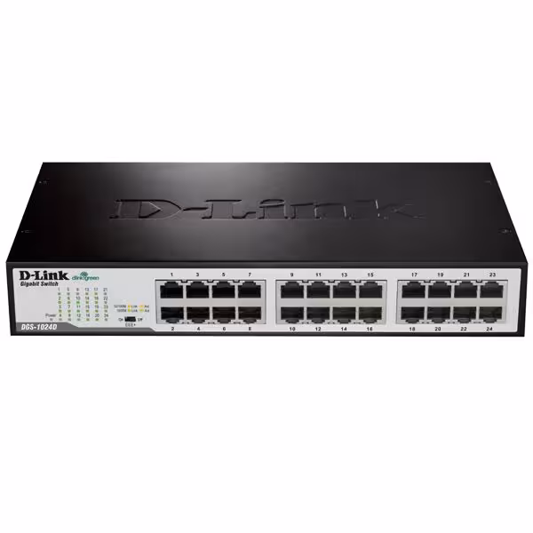 سوییچ 24 پورت گیگابیتی، غیر مدیریتی و دسکتاپ دی-لینک مدل DGS-1024D | شبکه ارغوان 021-41902