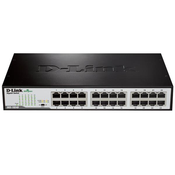 سوییچ 24 پورت گیگابیتی، غیر مدیریتی و دسکتاپ دی-لینک مدل DGS-1024D | شبکه ارغوان 021-41902