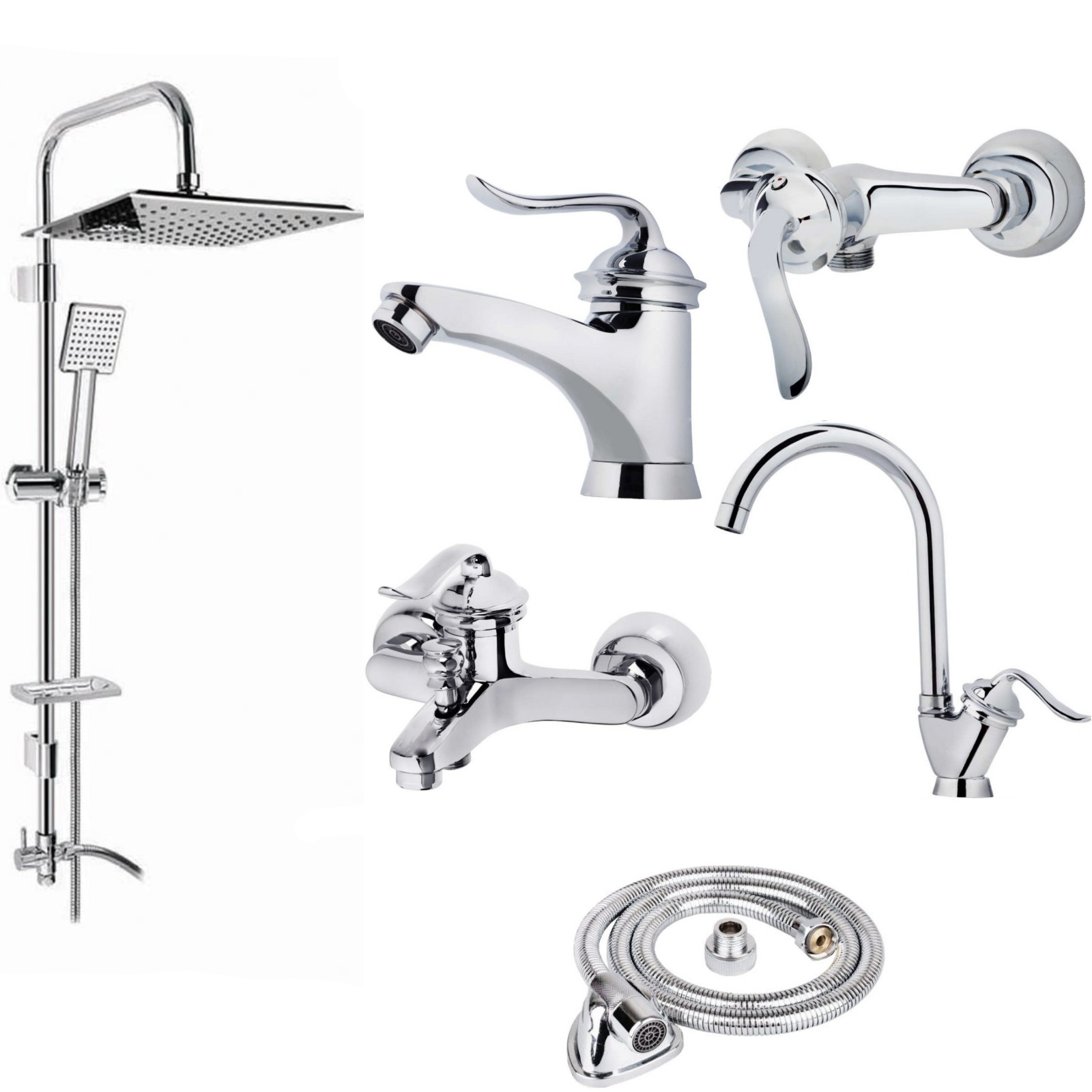 ست شیرآلات شیرالات رز مدل هلن 2 نایت مجموعه 6 عددی