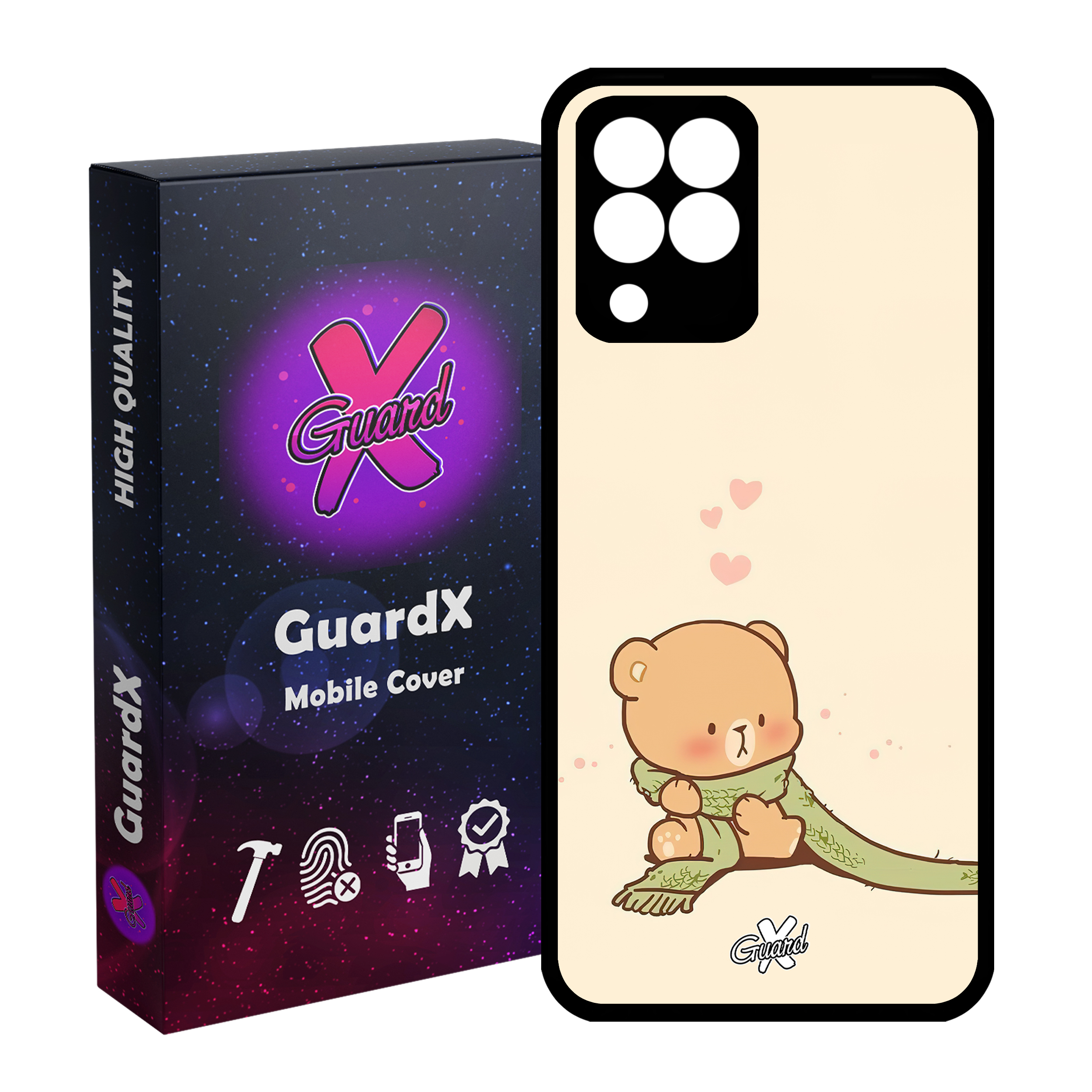 کاور گارد ایکس طرح خرس 1 مدل Glass10488 مناسب برای گوشی موبایل سامسونگ Galaxy M33/M33 5G