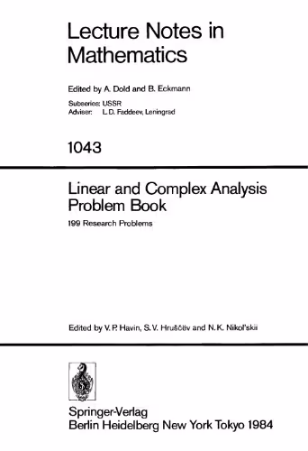 خرید و دانلود نسخه کامل کتاب Linear and Complex Analysis Problem Book: 199 Research Problems (English, German and French Edition)