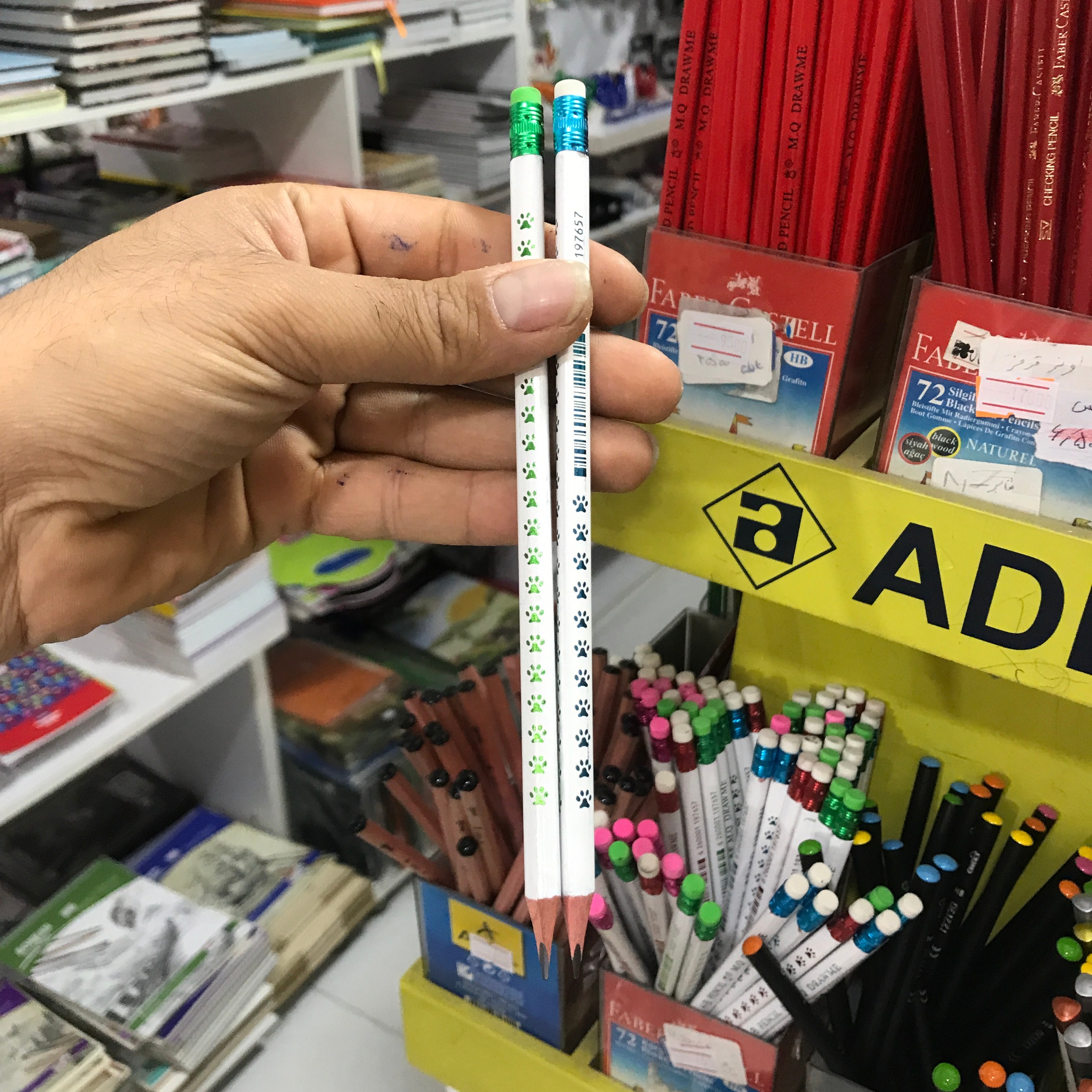 مداد پاکن دار 3 گوش ام کیو بسته دوعددی