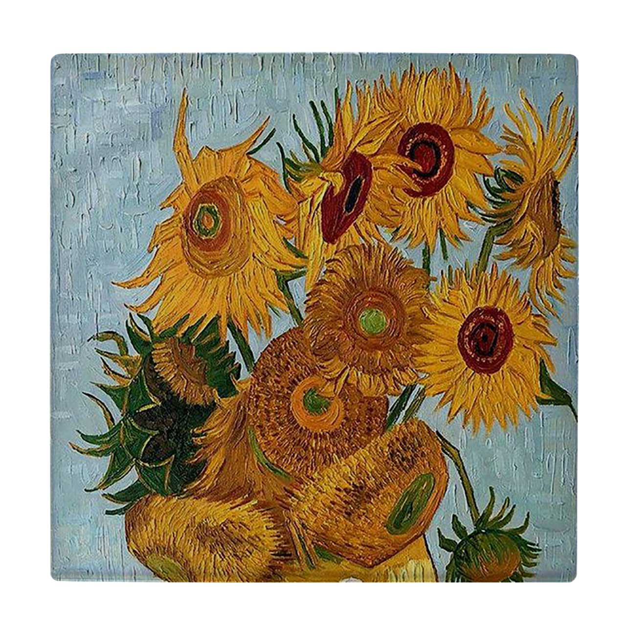  زیر لیوانی  طرح نقاشی گل های آفتابگردان کد    5979082_4868