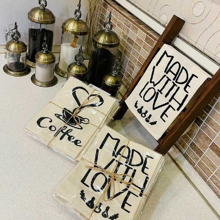 دستمال نردبان تکست اشپزخانه در طرح های متنوع و زیبا 