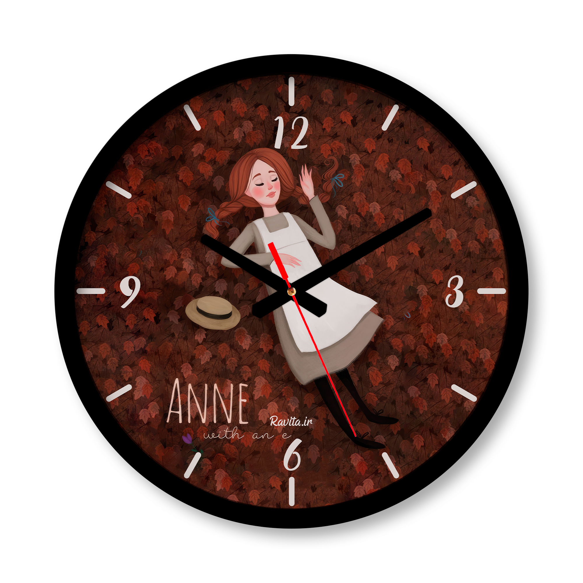 ساعت دیواری بزرگ راویتا طرح آنه شرلی کد 3650