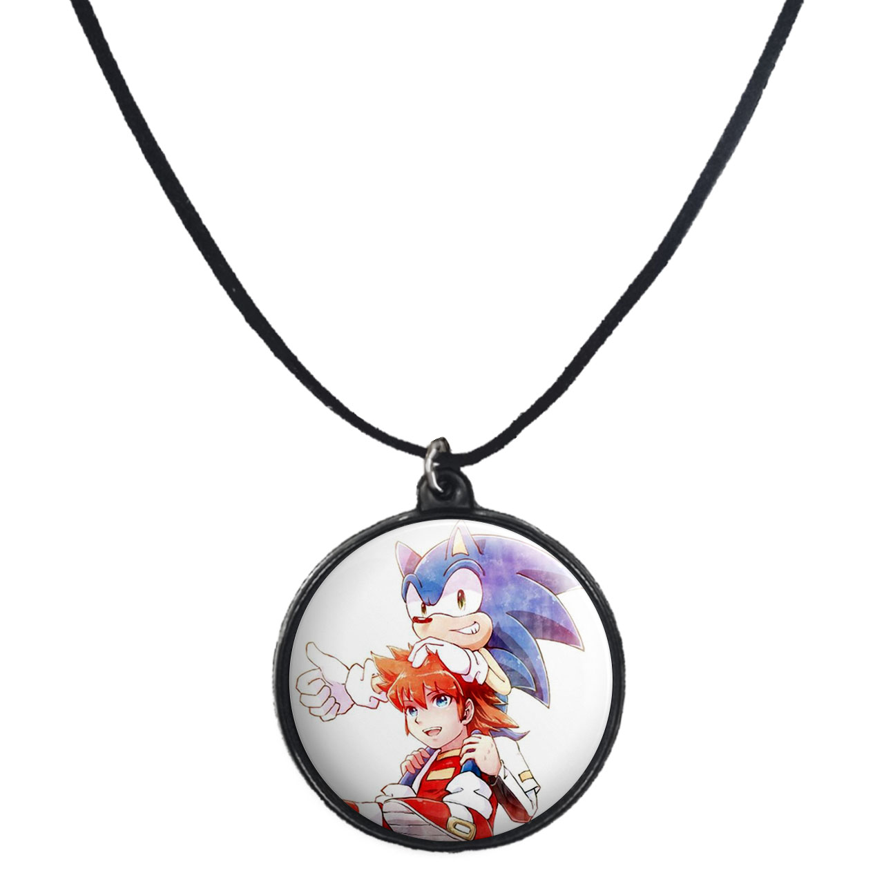 گردنبند پرمانه طرح سونیک کد pmb.15051 مدل دو طرفه