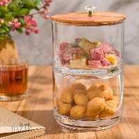 شکلات خوری دو طبقه در چوبی لیمون کد 2167