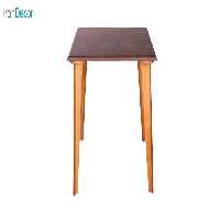 میز ناهار خوری چوبی چهار نفره مربع مدل TC3 از استیل هامون