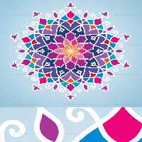 وکتور طرح پترن دورانی سنتی عربی - گرافیک با طعم تربچه