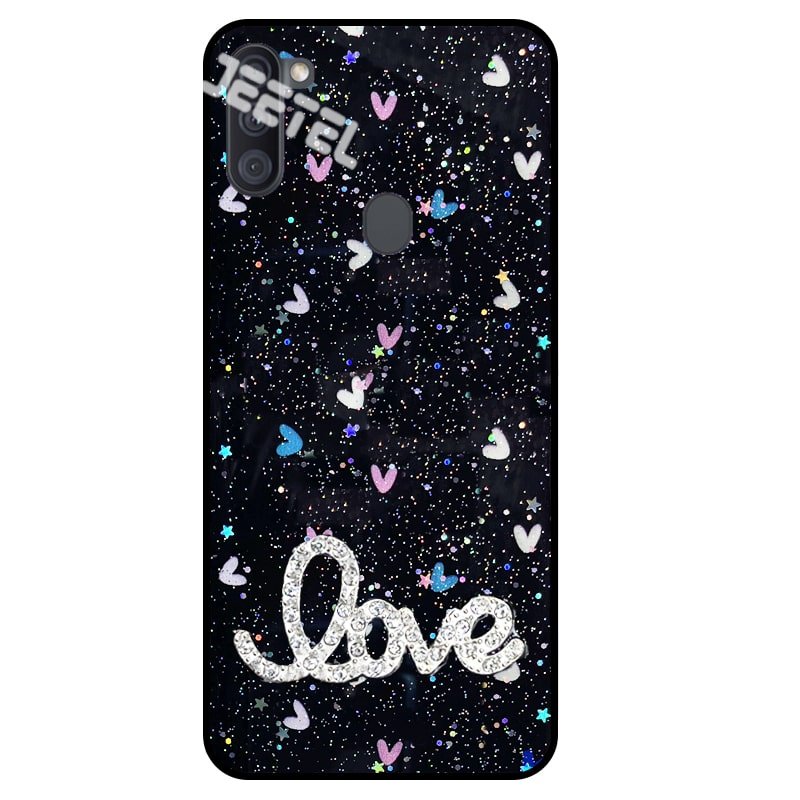 گارد دخترانه گوشی Samsung Galaxy A11 مدل قلبی نگین دار