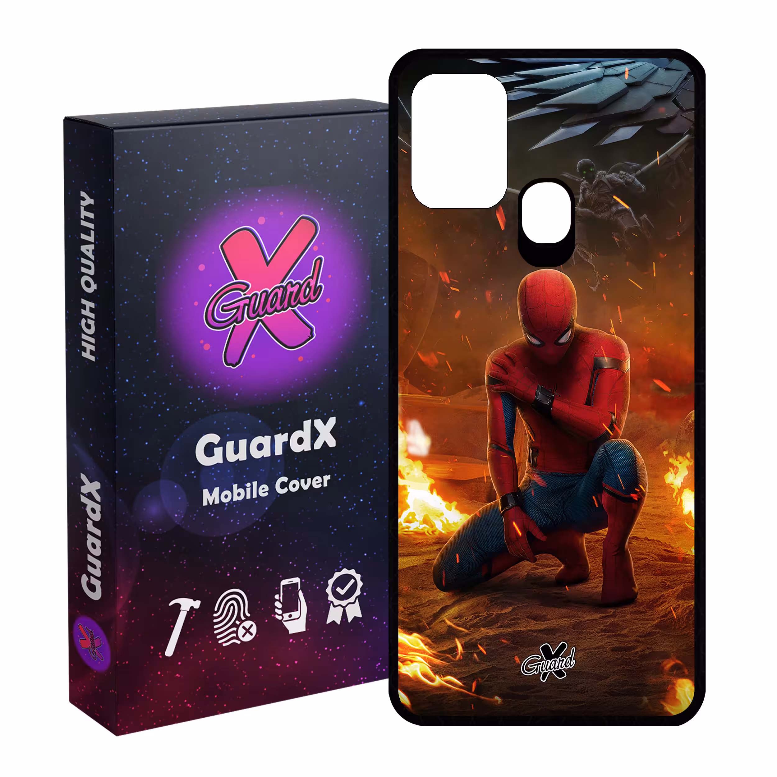 کاور گارد ایکس طرح Spider Man مدل Glass10098 مناسب برای گوشی موبایل سامسونگ Galaxy M31 / M31 Prime / F41