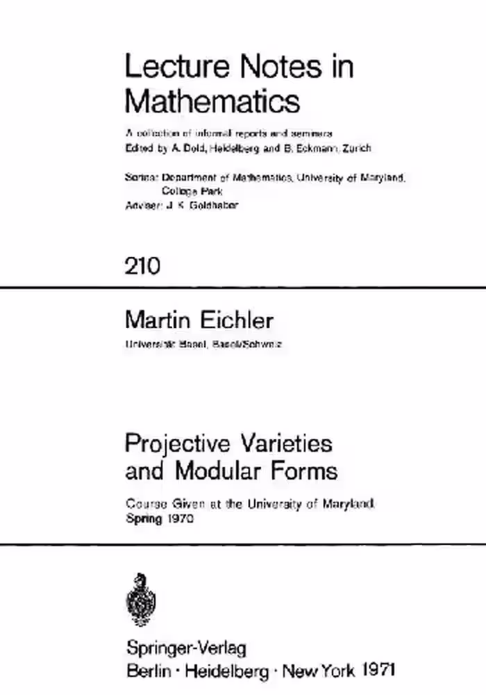 خرید و دانلود نسخه کامل کتاب Projective varieties and modular forms