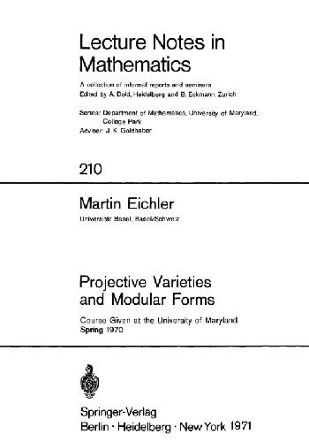 خرید و دانلود نسخه کامل کتاب Projective varieties and modular forms