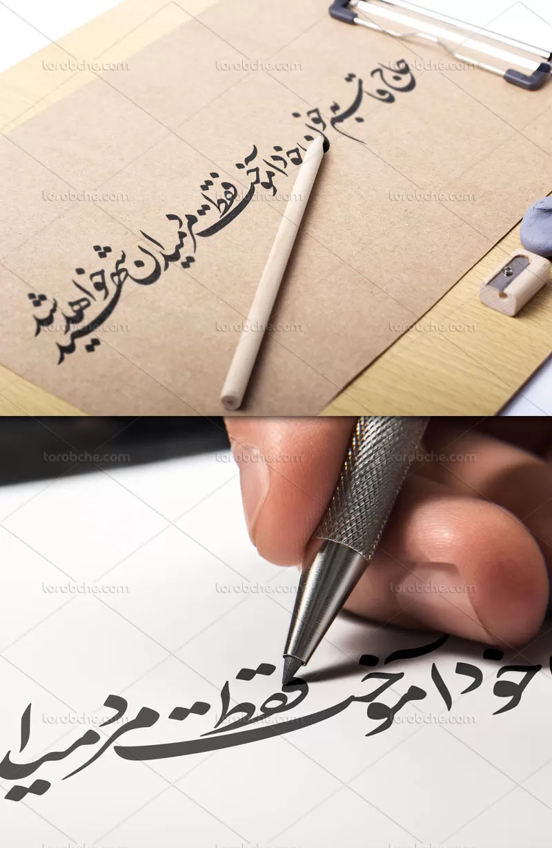 وکتور خوشنویسی مرد میدان | گرافیک با طعم تربچه