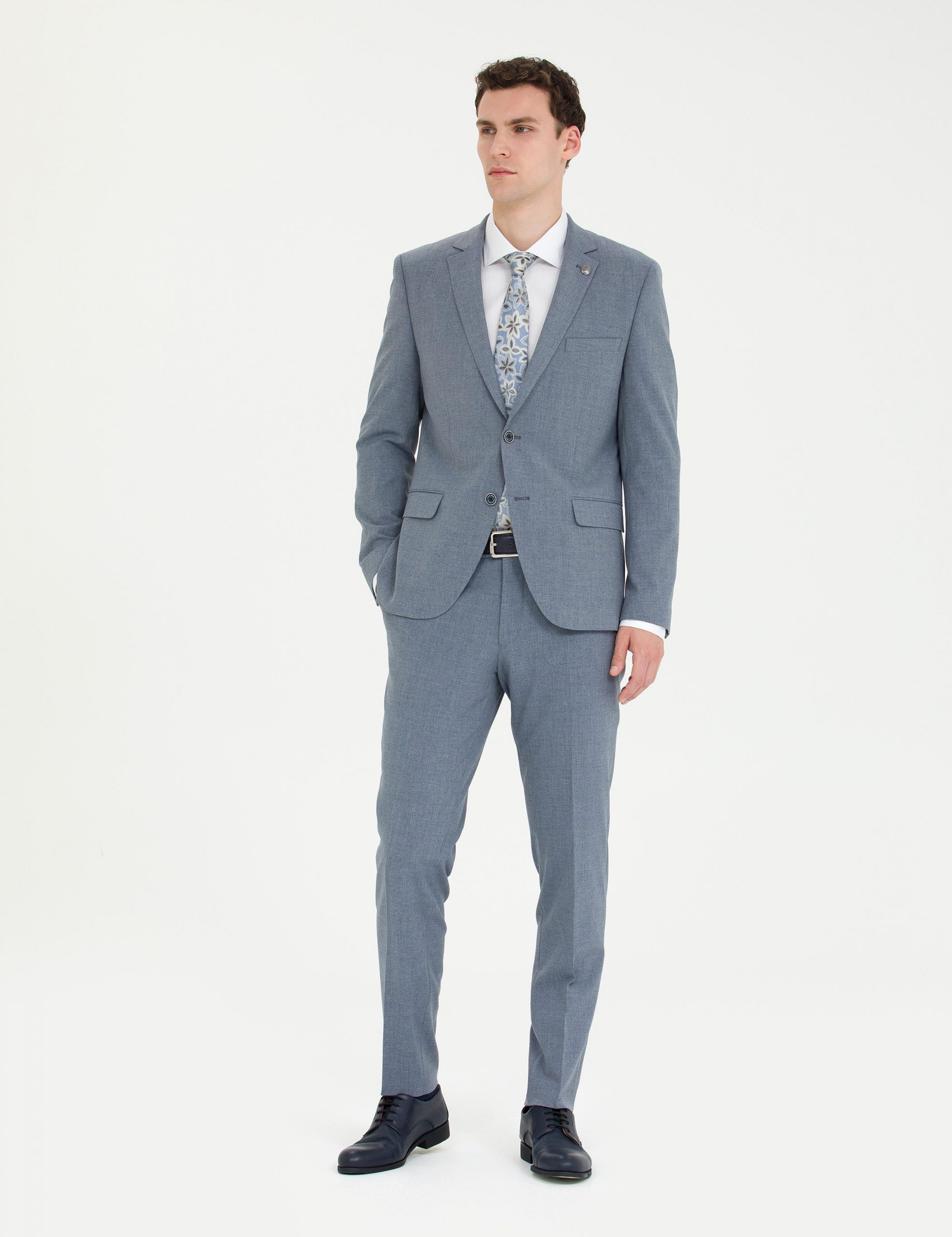 کت و شلوار مردانه سرمه ای پیرکاردین - فروشگاه لباس شهرمون