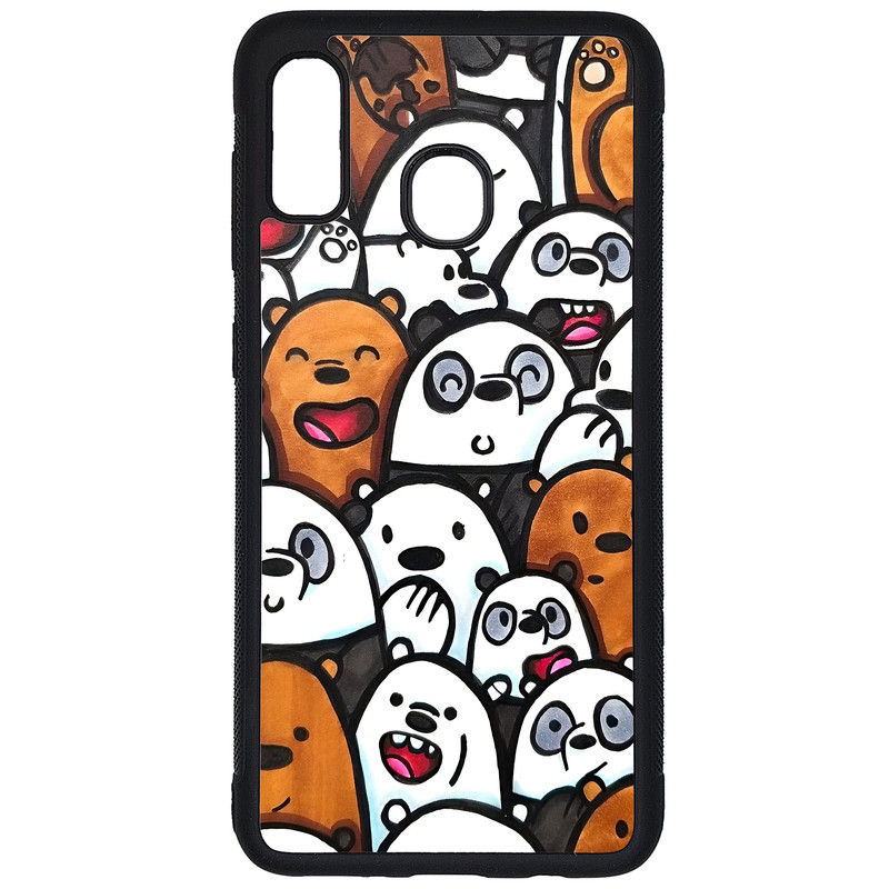 کاور طرح خرس های کله فندقی کد G-036 مناسب برای گوشی موبایل سامسونگ Galaxy A20 / A30 | دیجی قاب دونی