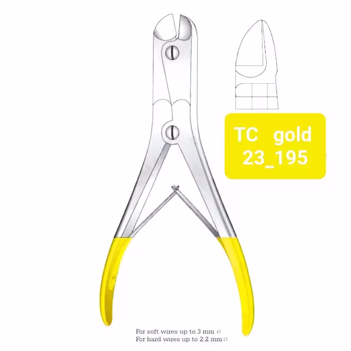 وایرکاتر،پین کاتر مستقیم جراحی ارتوپدی دبل اکشن TC gold برند راکول 22cm