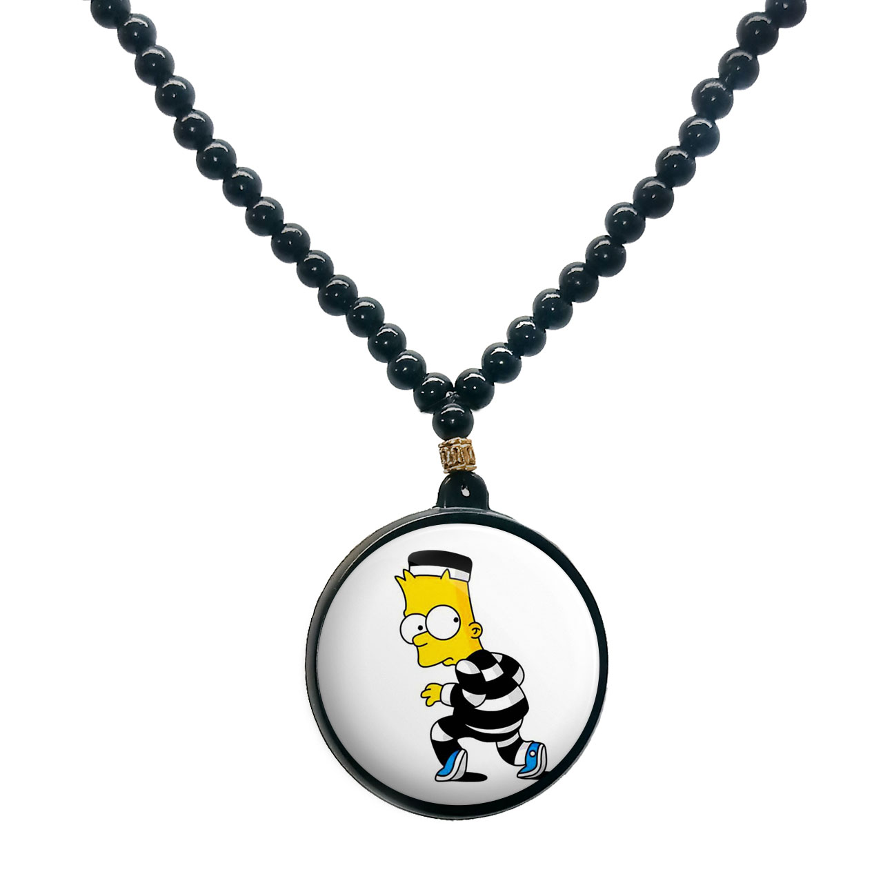 گردنبند پرمانه طرح سیمپسون ها کد pmd.1774 مدل دو طرفه