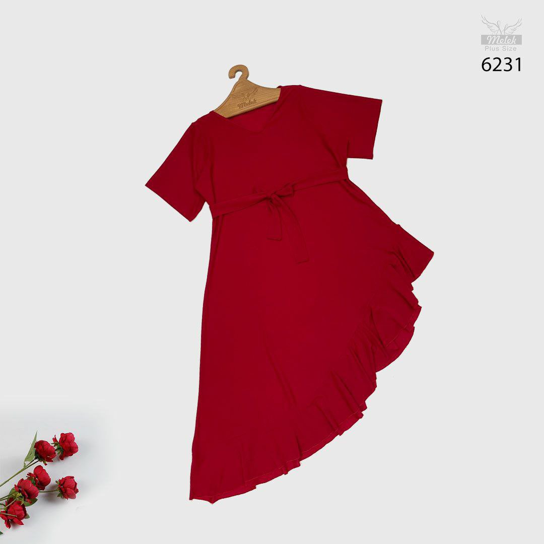 پیراهن فانتزی دامن یکطرفه