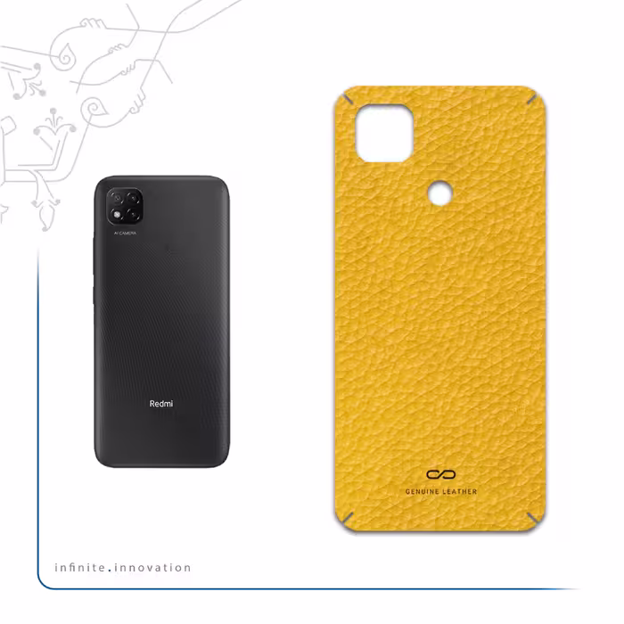برچسب پوششی ماهوت مدل Mustard-Leather مناسب برای گوشی موبایل شیائومی Redmi 9 Activ