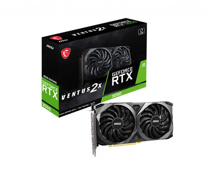 کارت گرافیک  ام اس آی مدل GeForce-RTX-3050-VENTUS-2X-8G حافظه 8 گیگابایت