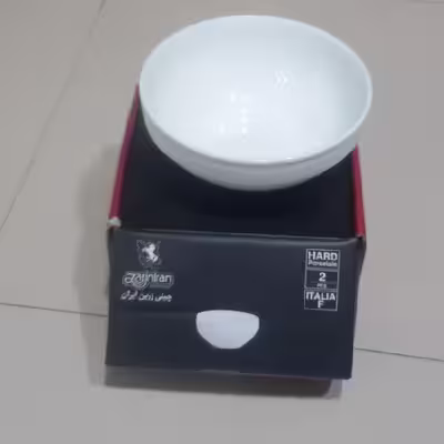 پیاله چینی زرین ایران سری هتلی مدل سفید بسته 3 عددی