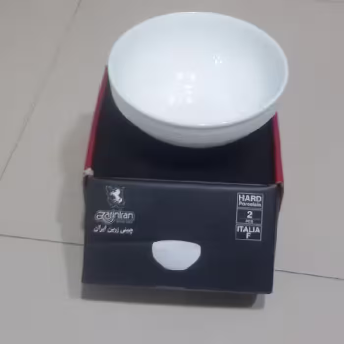 پیاله چینی زرین ایران سری هتلی مدل سفید بسته 3 عددی