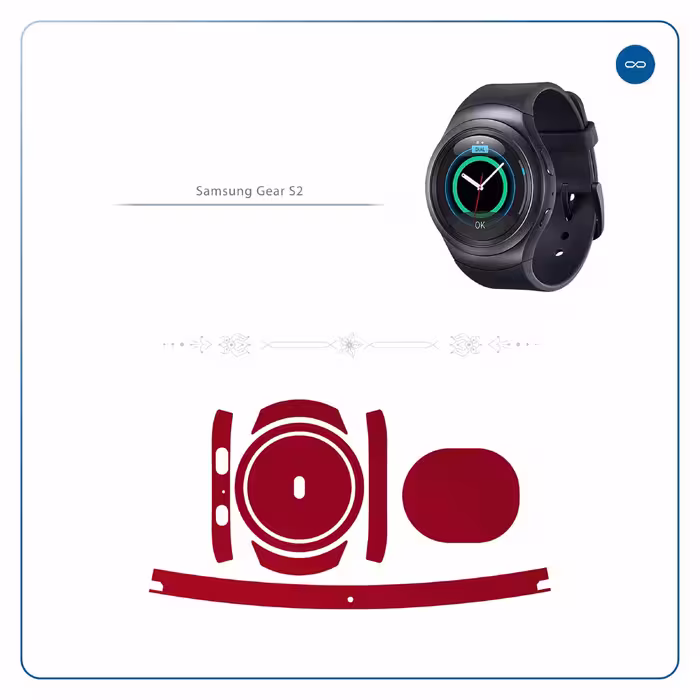 برچسب ماهوت طرح Matte-Warm-Red مناسب برای ساعت هوشمند سامسونگ Galaxy Gear S2