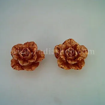 شمع گل رز 2 تایی مسی