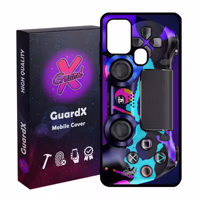 کاور گارد ایکس طرح PS4 Controller مدل Glass10089 مناسب برای گوشی موبایل سامسونگ Galaxy A21s