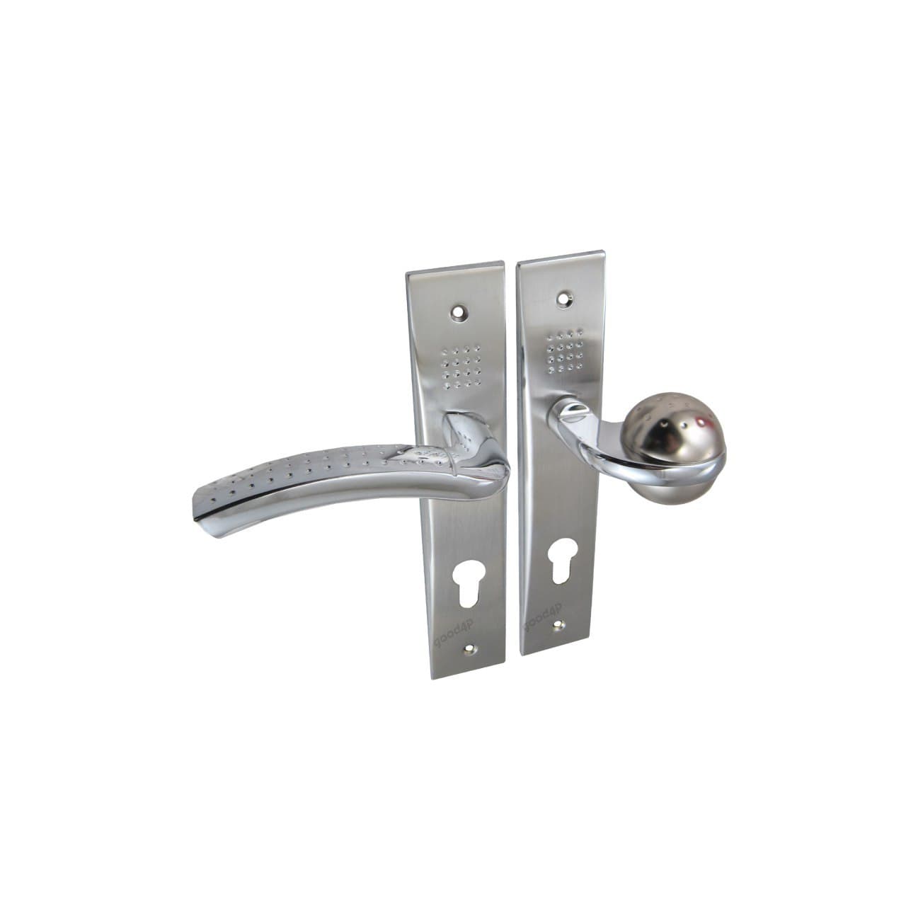 دستگیره پلاک آهنی مناسب درب چوبی کروم مات 3624 مدل راهین کلون