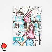 دفتر مشق 100 برگ سیمی جلد سخت طرح ال استار آتی