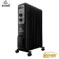 شوفاژ برقی 9 پره ایوولی EVOH-9B فن دار مشکی