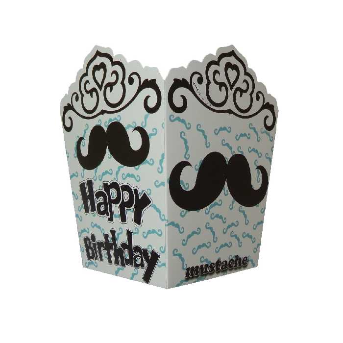 ظرف پاپ کورن مستر تم طرح سیبیل بسته 6 عددی