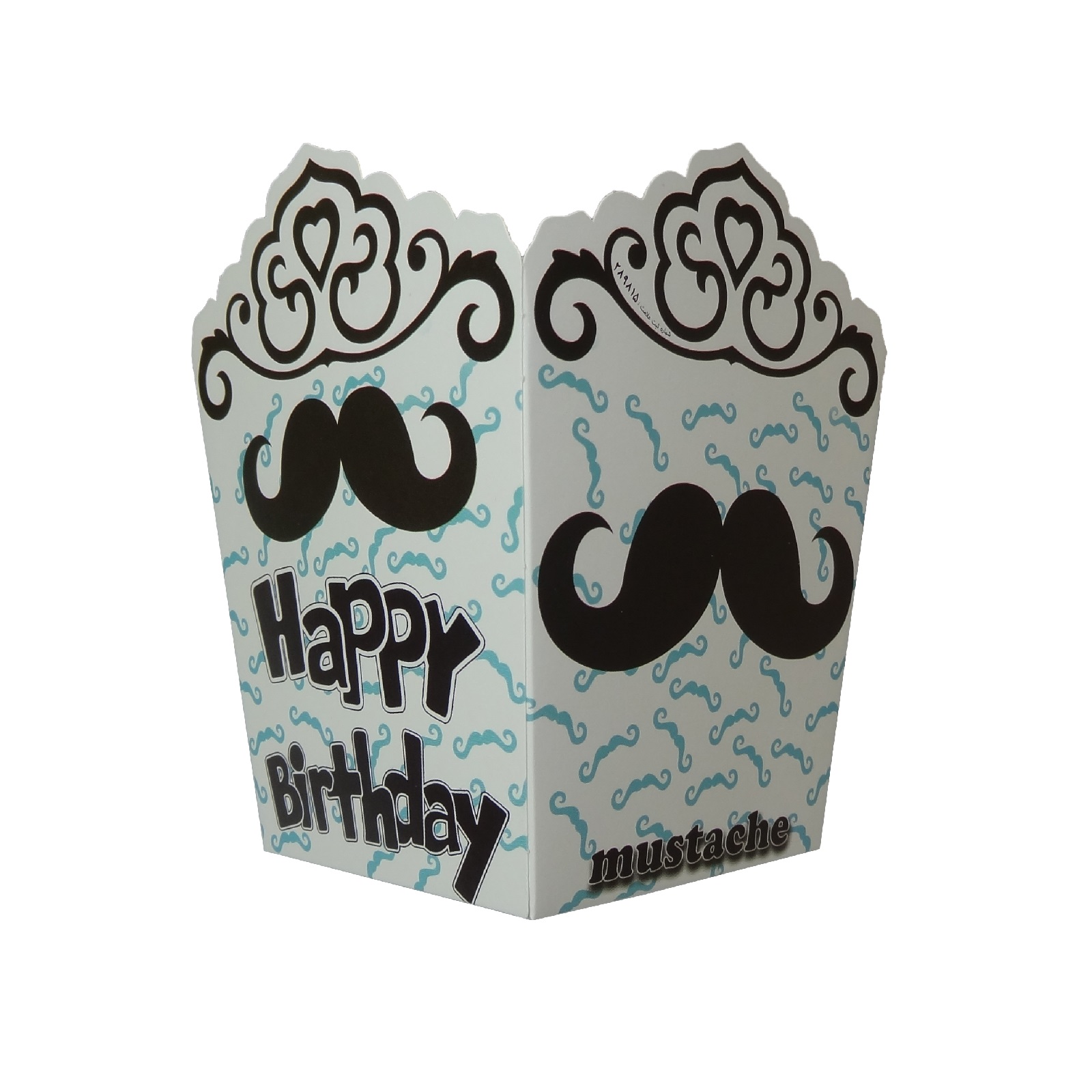 ظرف پاپ کورن مستر تم طرح سیبیل بسته 6 عددی