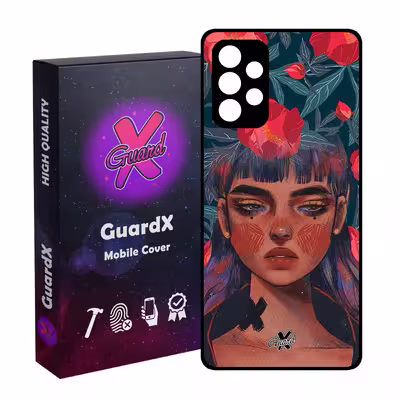 کاور گارد ایکس طرح Girl مدل Glass10334 مناسب برای گوشی موبایل سامسونگ Galaxy A32 4G