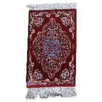 رومیزی فرش دستباف طرح گل  کد 02