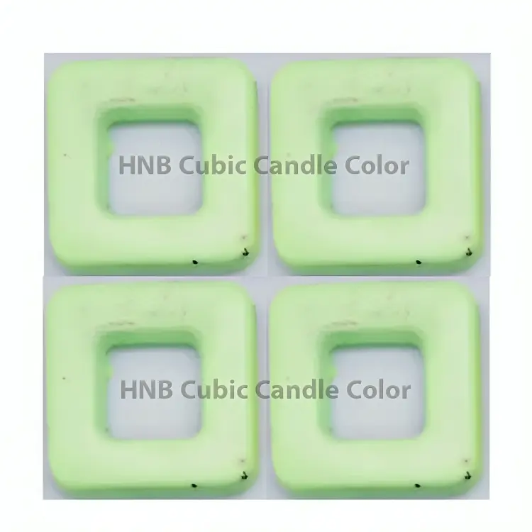 رنگ شمع مکعبی سبز پاستیلی