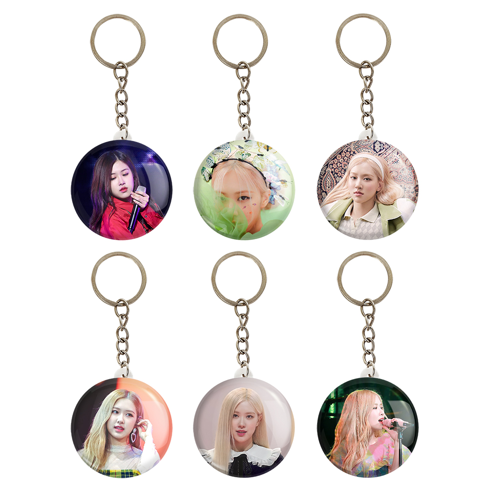 جاکلیدی خندالو مدل رزی بلک پینک کد 704A مجموعه 6 عددی