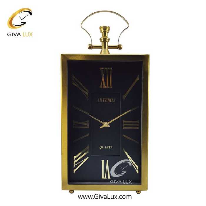 ساعت رومیزی اورجینال آرتمیس آلیاژ فلزی طلایی| کد رفرنس 20049، مدل: 2031Gold Black